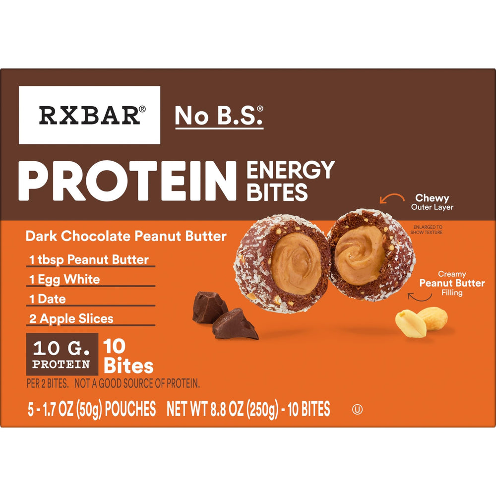RXBAR sobre en tabla de cocina como snack entre comidas