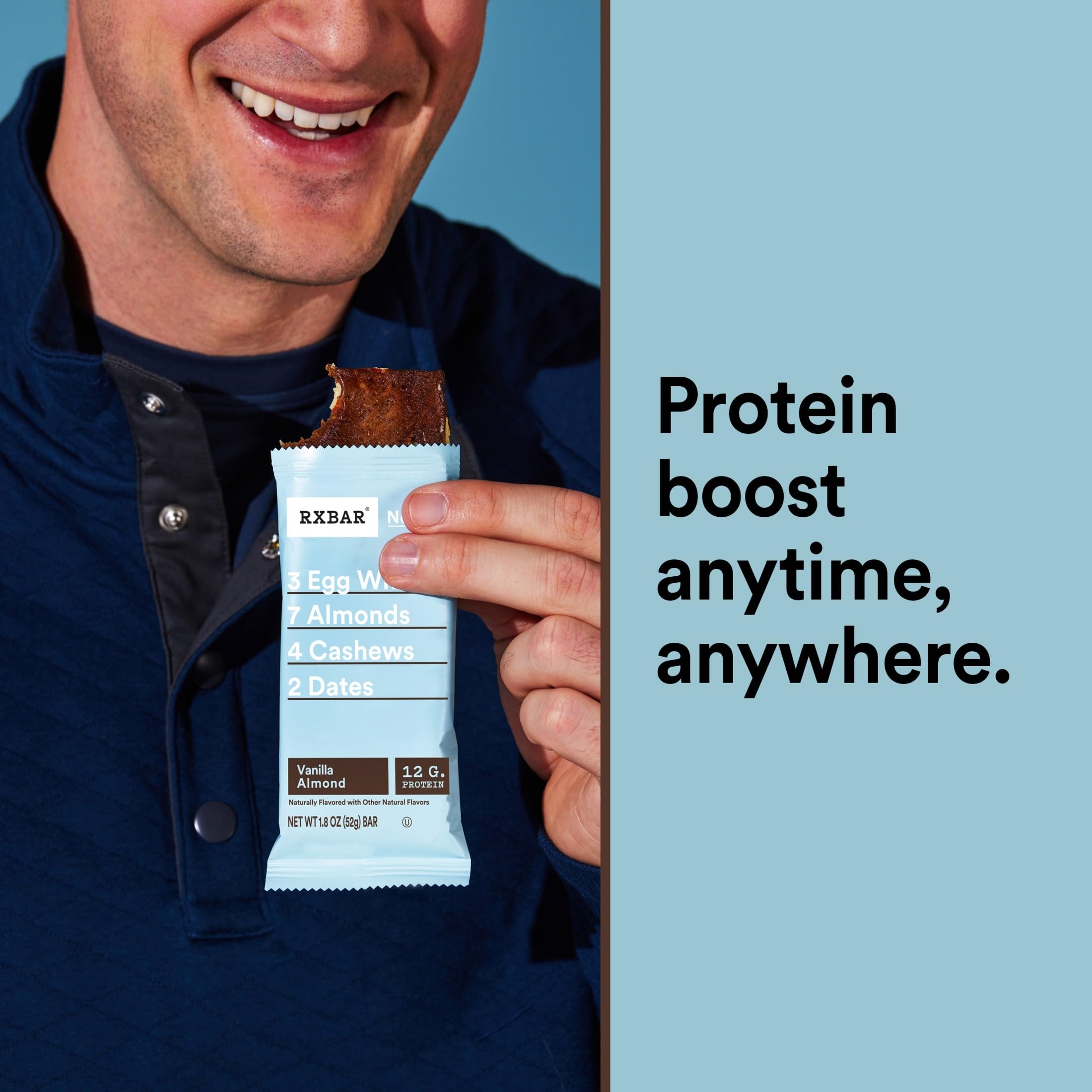RXBAR etiqueta nutricional en primer plano para información clara