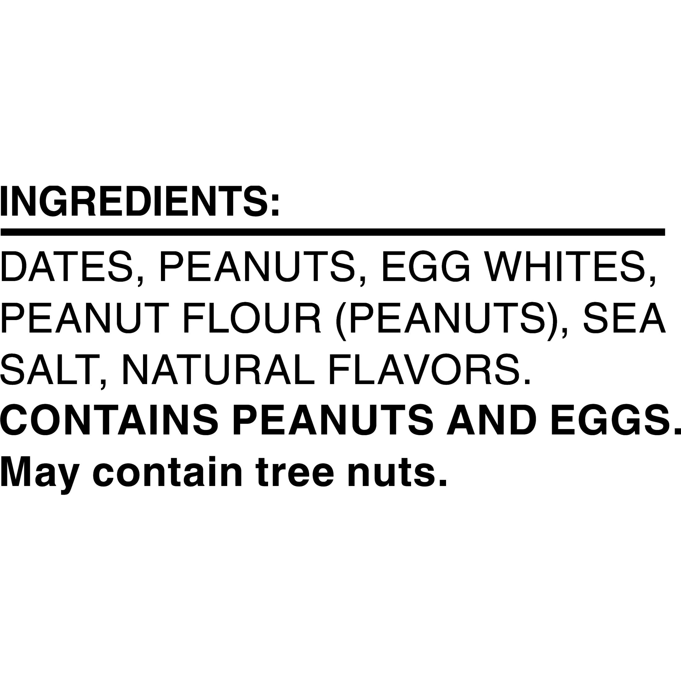 RXBAR etiqueta nutricional visible alerta sobre alérgenos y valores