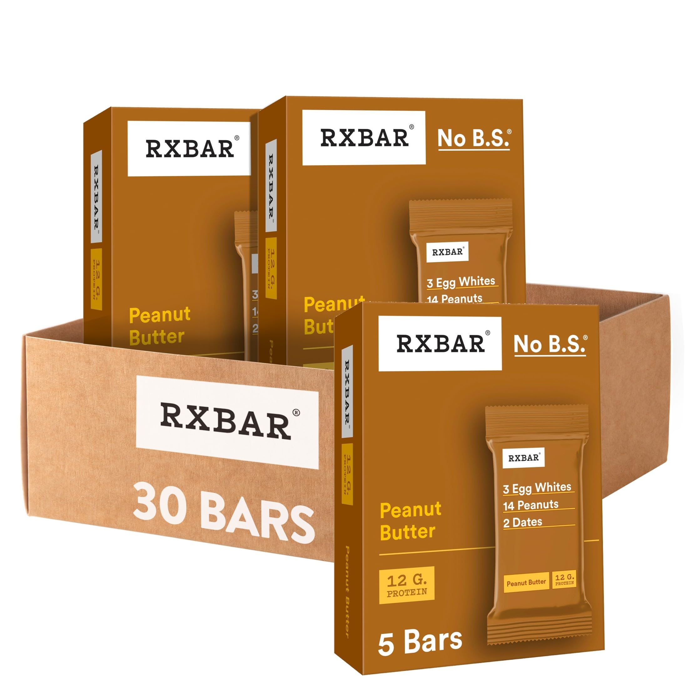 RXBAR paquete frontal de seis cajas mantiene frescura y practicidad