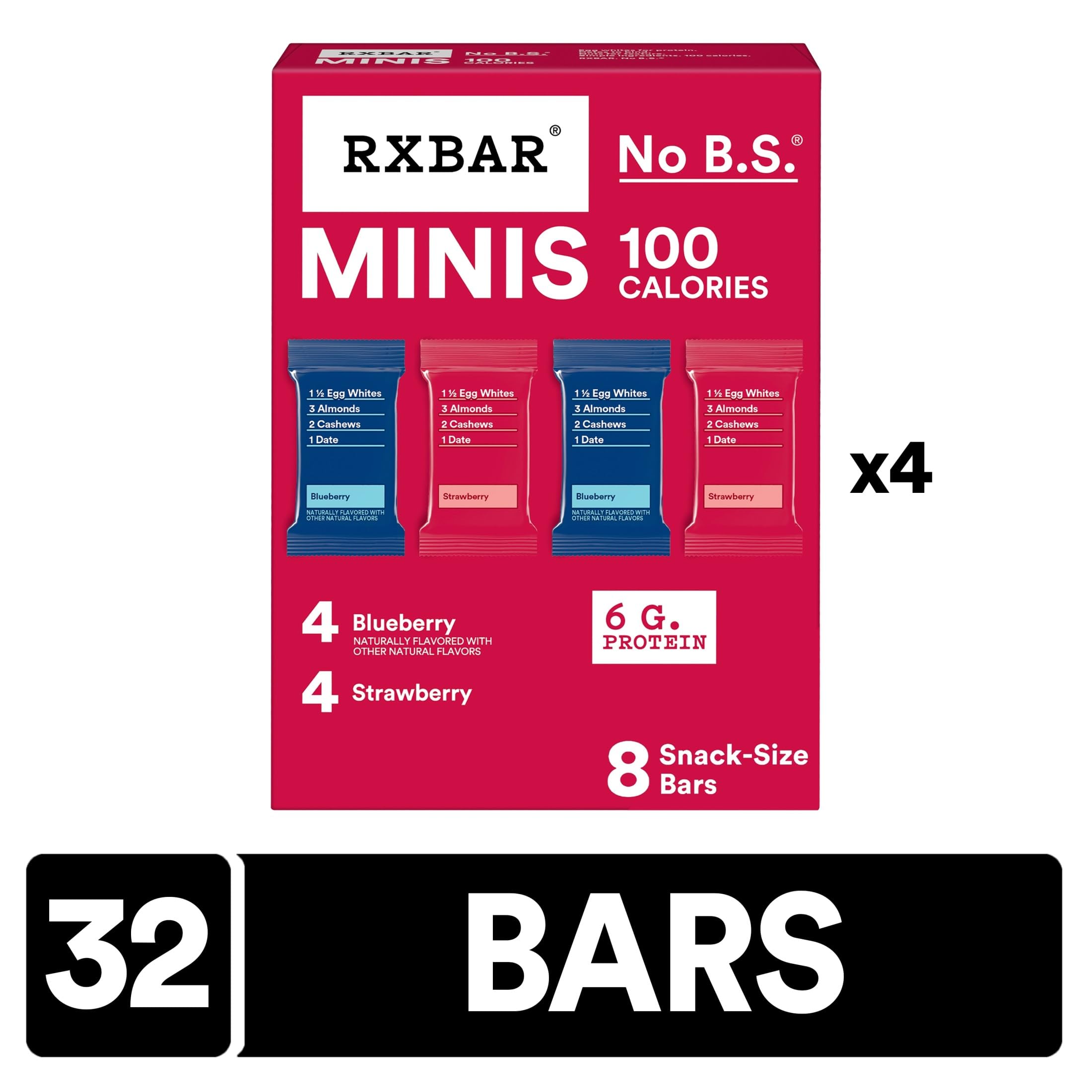 RXBAR Minis barrita abierta mostrando trozos de fruta real y sabor auténtico