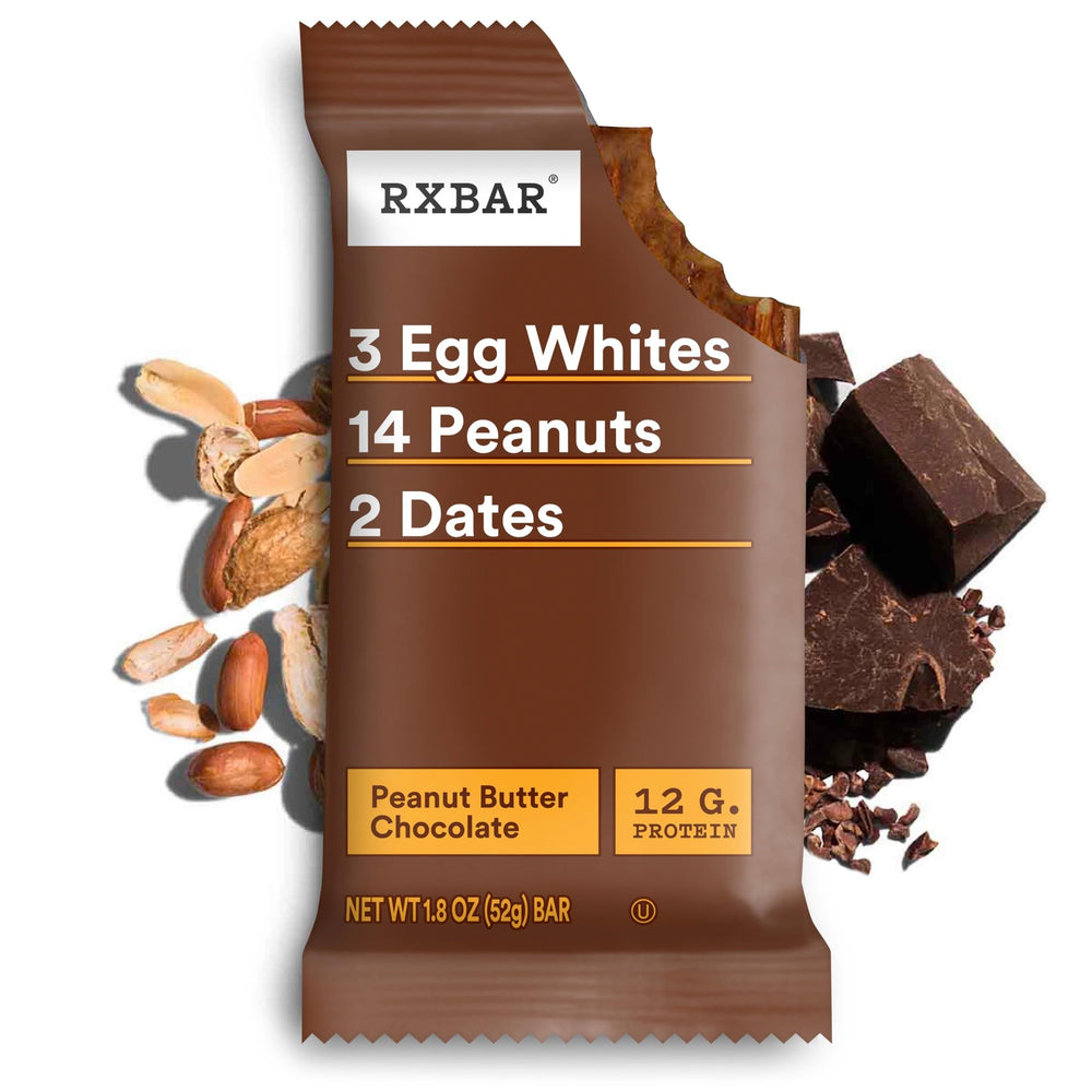 RXBAR barra junto a objeto de referencia para comparar tamaño y conveniencia