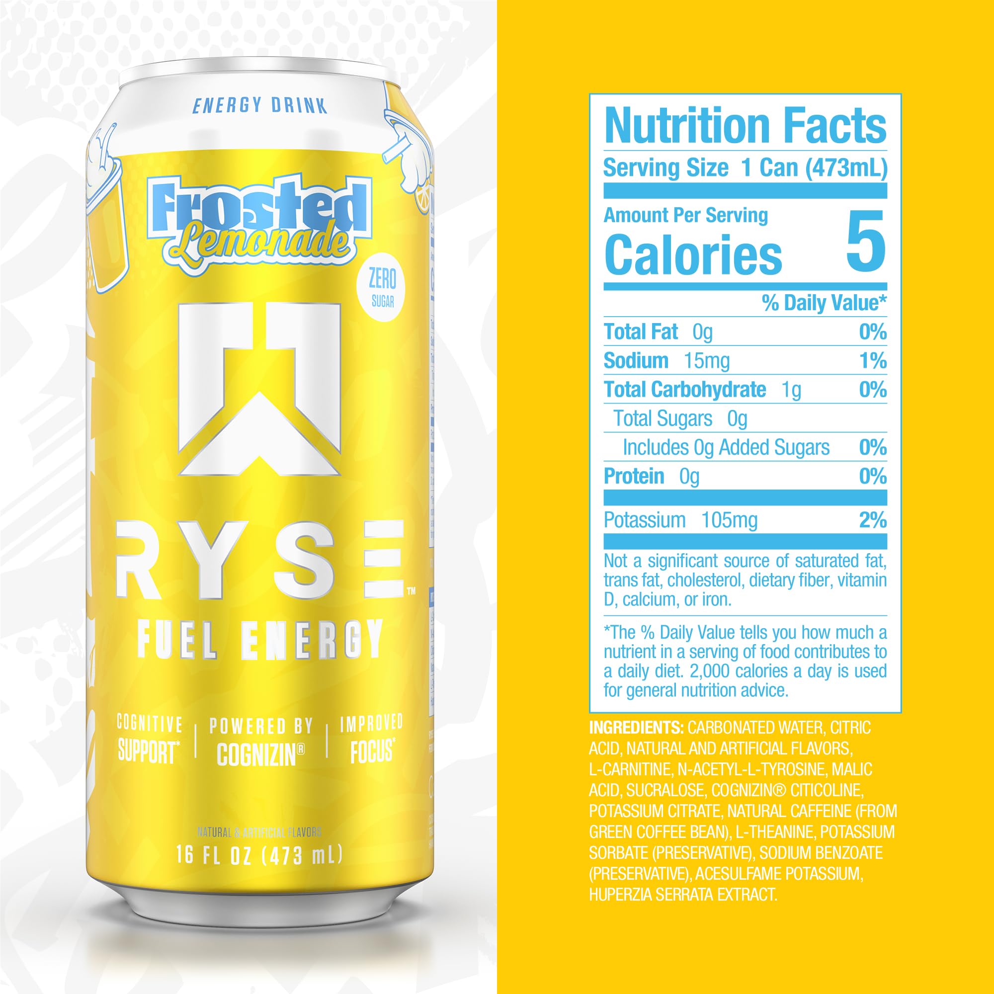 RYSE Fuel etiqueta y lista de ingredientes que inspira confianza