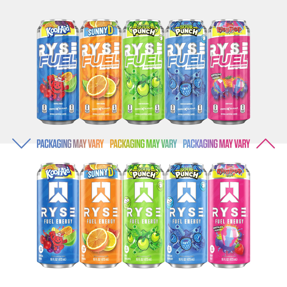 RYSE pack de 12 latas en ambiente casero mostrando beneficio suministro continuo