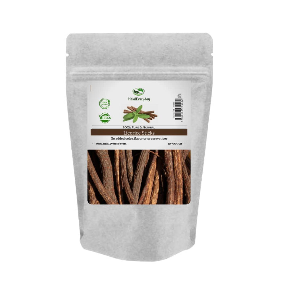 SAAQIN paquete frontal mostrando palitos de regaliz 1 lb, práctico y natural