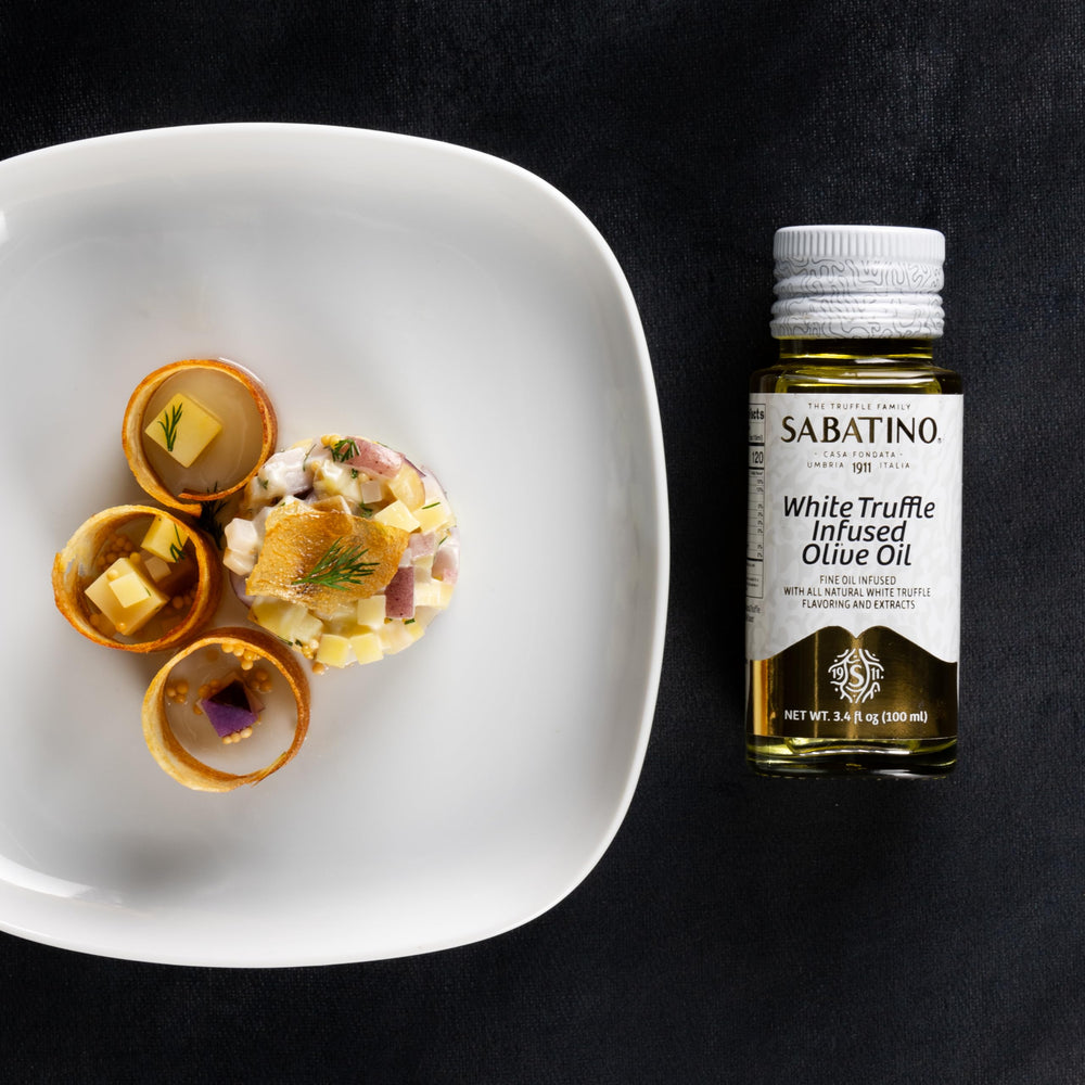 Sabatino Tartufi etiqueta con sello OU certificación kosher visible
