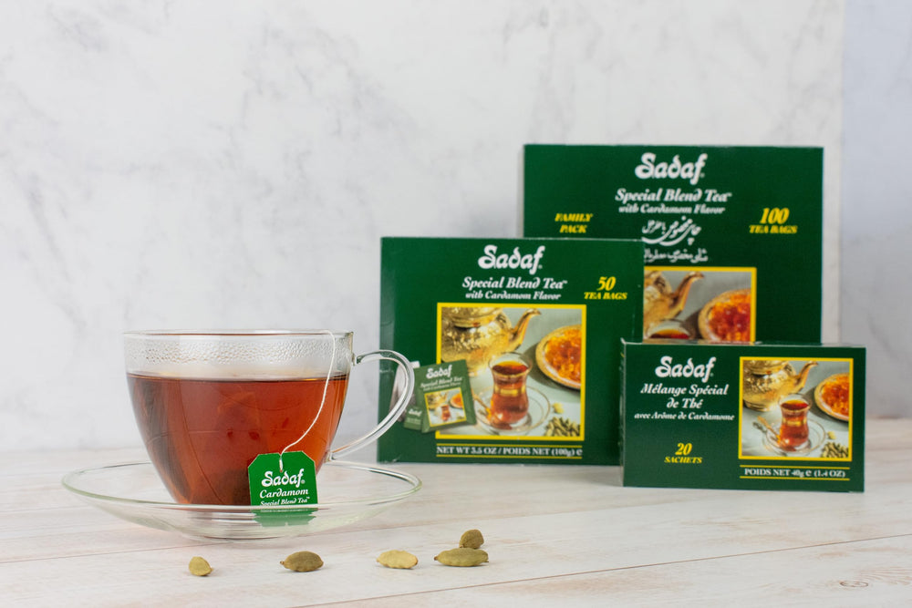 Sadaf hojas de té Ceylán a granel en primer plano destacando textura y calidad