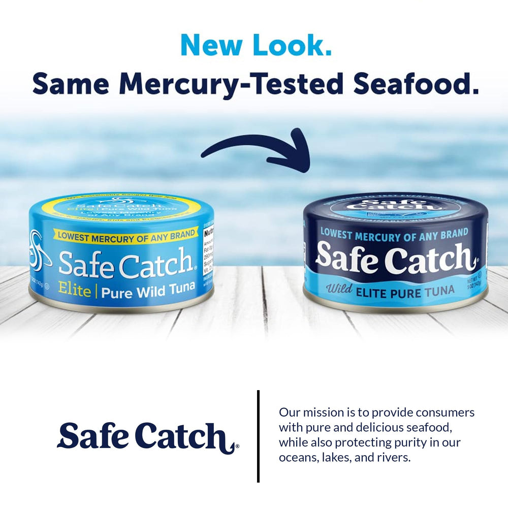 Safe Catch pack de 12 latas embaladas, almacenamiento práctico