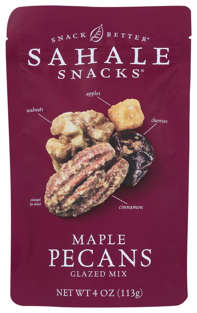 Sahale Snacks frente del paquete pack de 4 x 4 oz mostrando diseño y marca