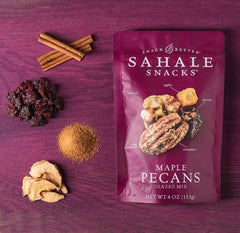 Sahale Snacks bolsa resellable abierta demostrando facilidad de conservación y transporte