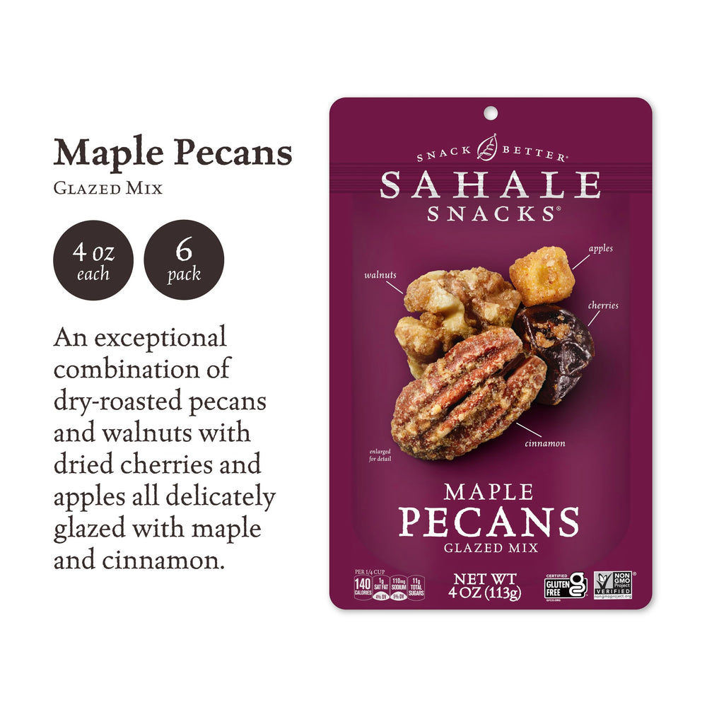Sahale Snacks etiqueta con lista de ingredientes y certificaciones visible para tranquilidad del consumidor