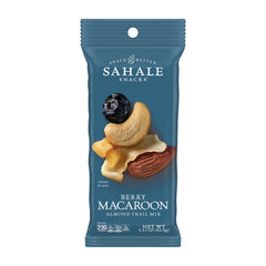 Sahale Snacks frente del empaque mostrando bolsitas prácticas y diseño atractivo