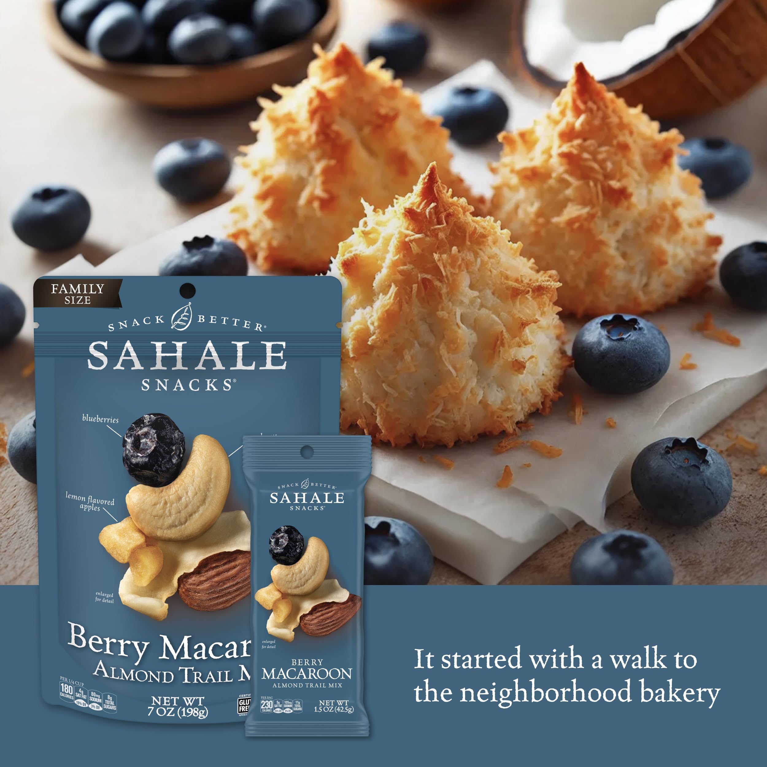 Sahale Snacks porción individual abierta lista para consumir y llevar