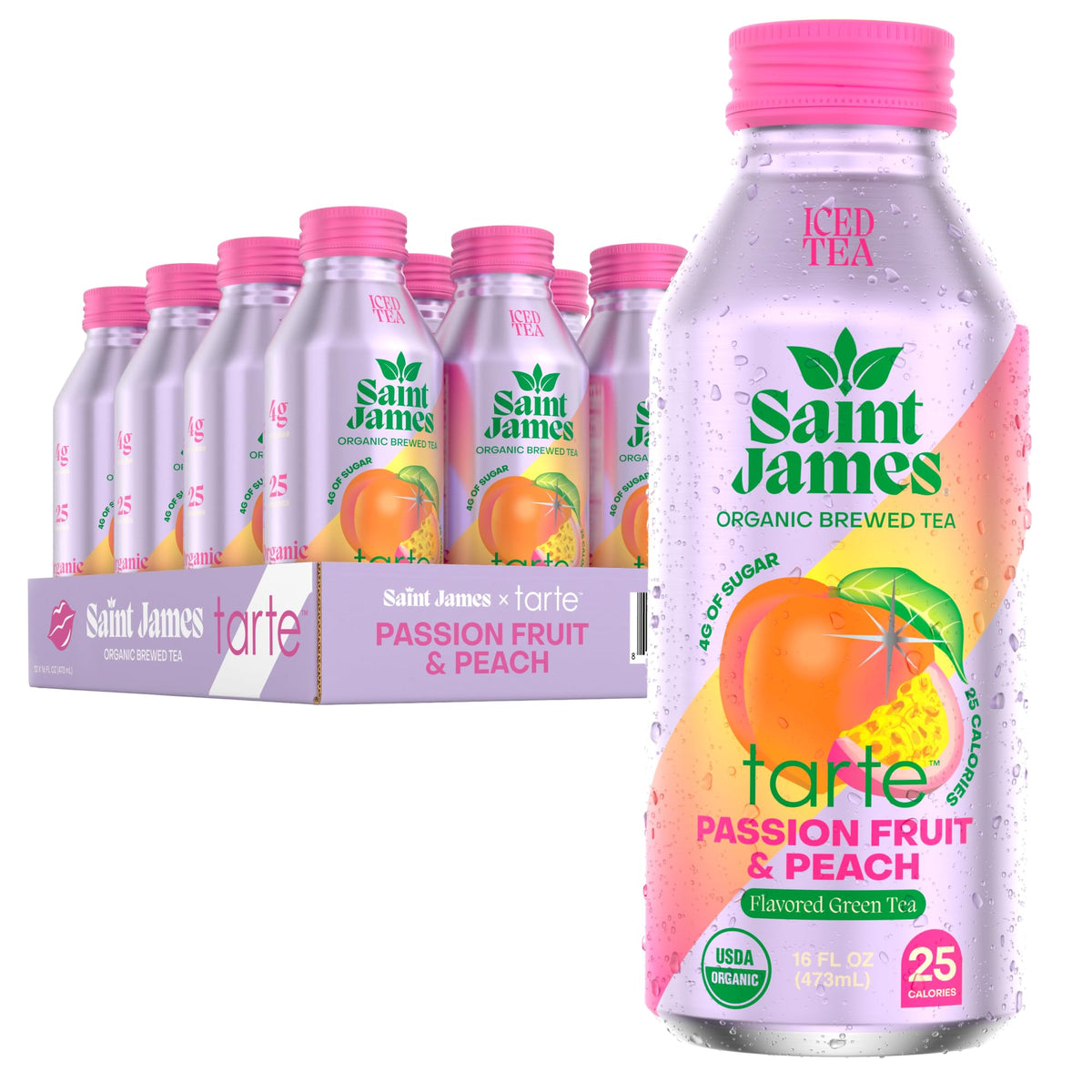 Saint James frontal pack mostrando diseño y sabor tropical