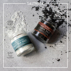 Saltverk textura Flaky en primer plano que añade crujiente y realce