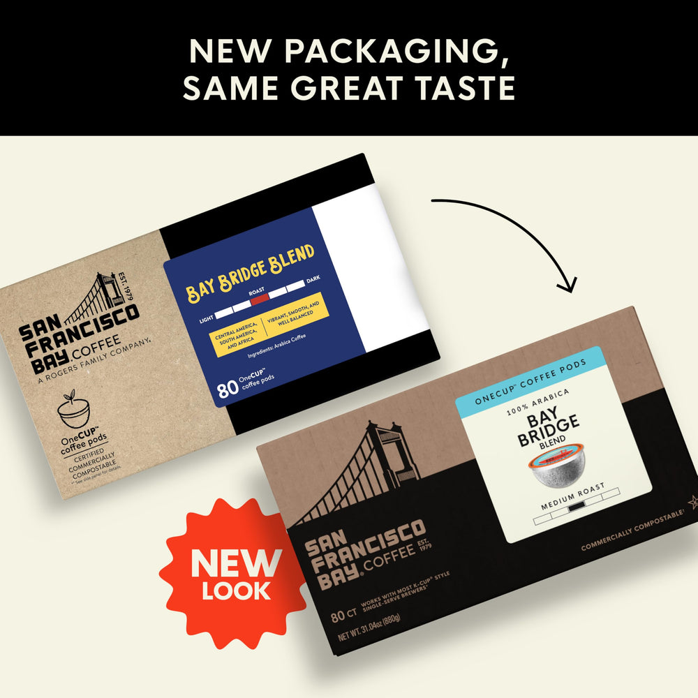 San Francisco Bay detalle de cápsula mostrando textura y beneficio compostable