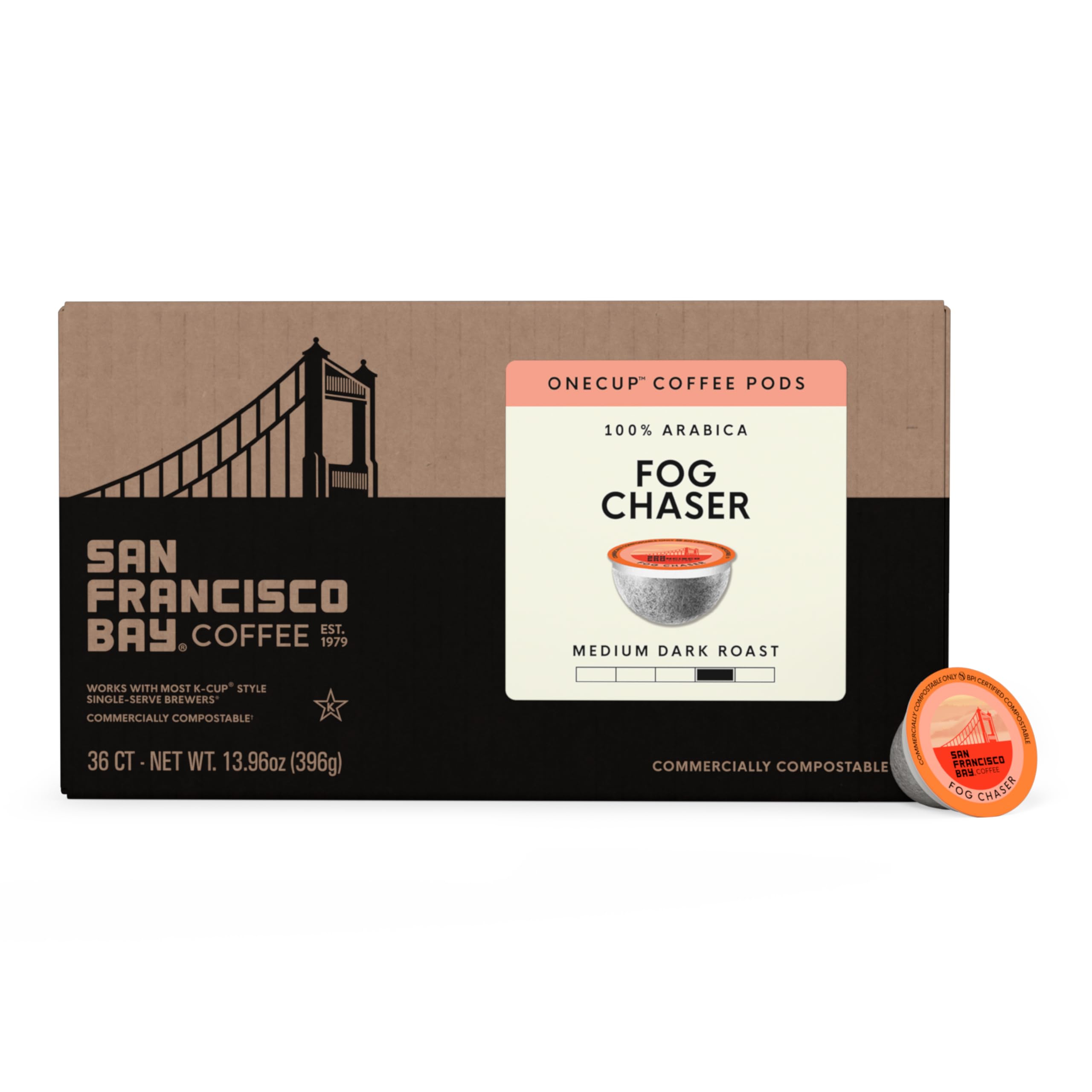 San Francisco Bay cápsula insertada en cafetera enseñando uso sencillo