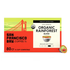 San Francisco Bay frente del empaque mostrando diseño y beneficio compostable