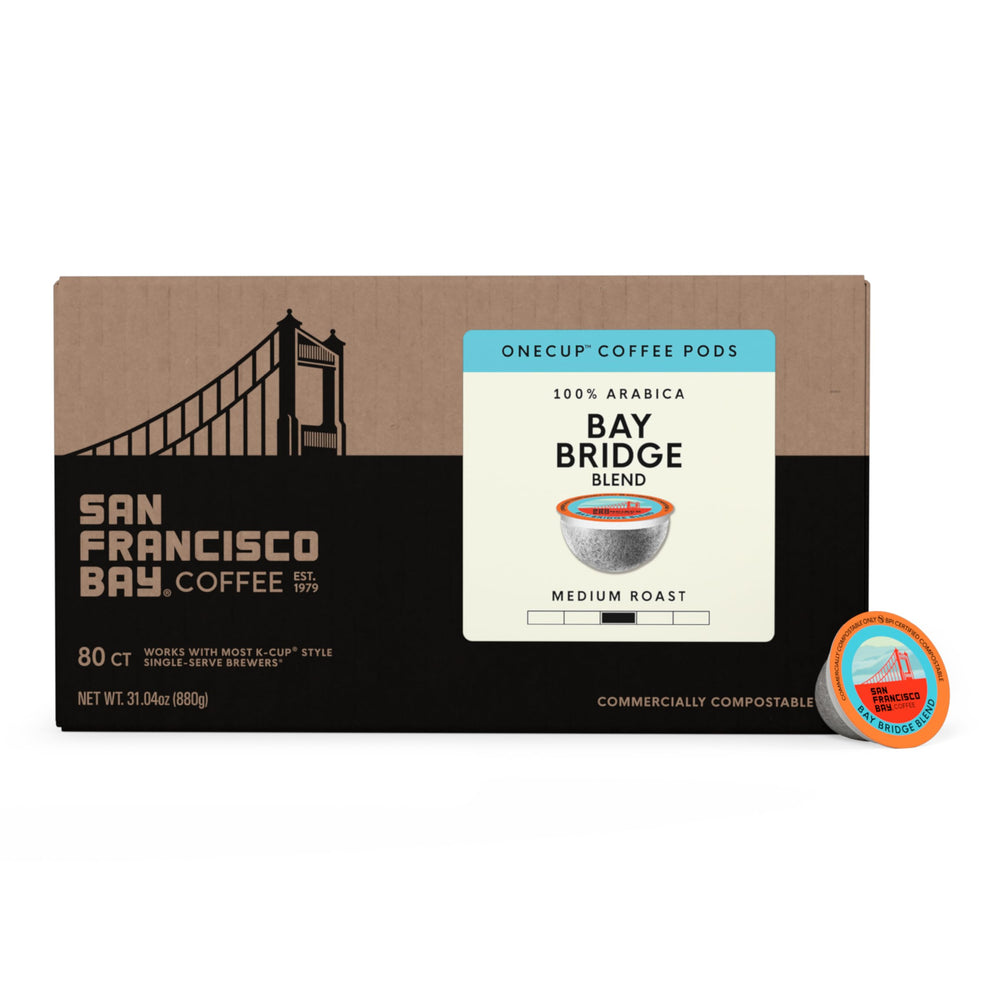 San Francisco Bay taza de café preparado mostrando color y beneficio sabor equilibrado