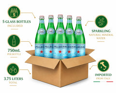 San Pellegrino etiqueta y logotipo nítidos que inspiran confianza