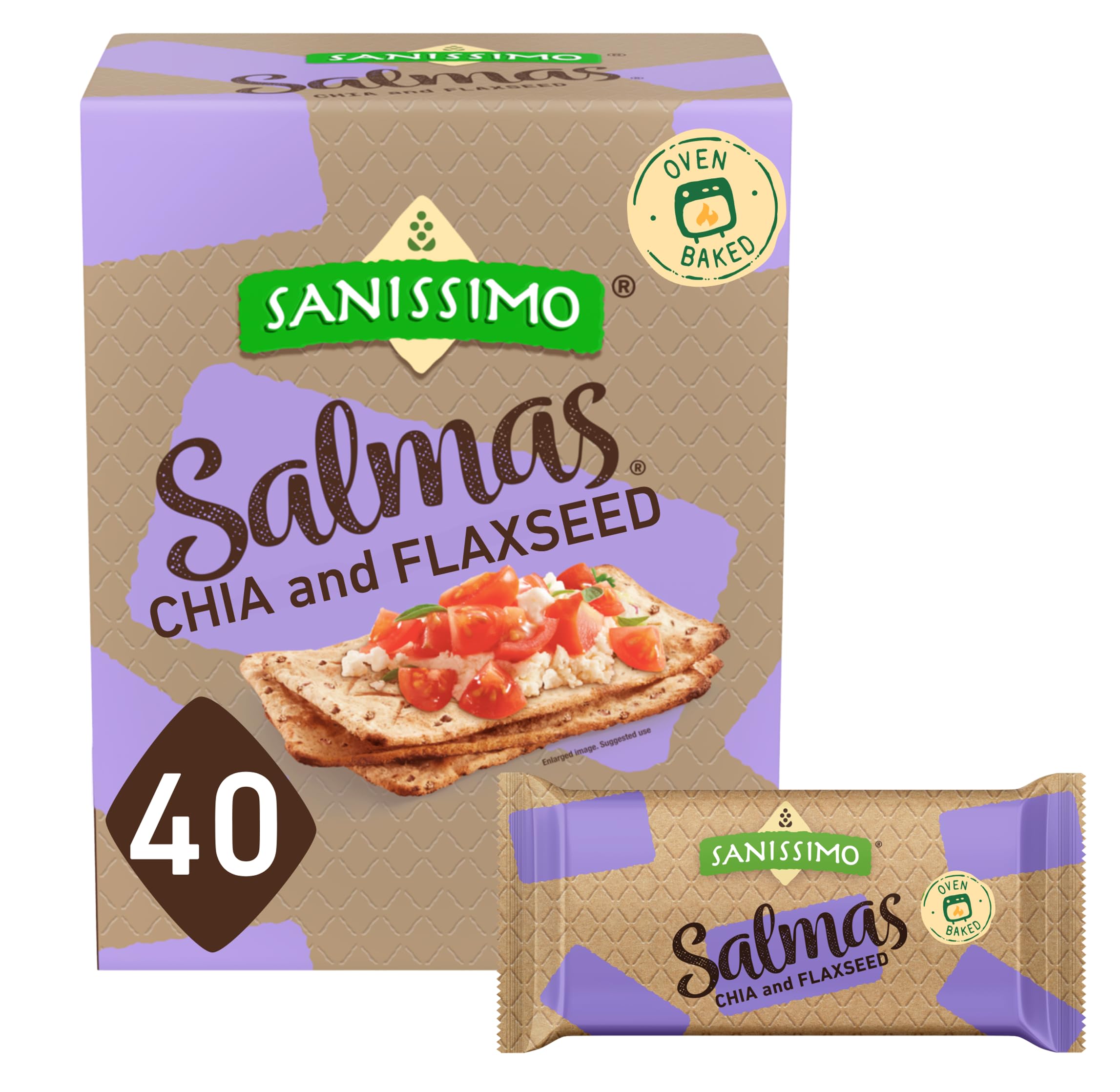Sanissimo Salmas frente de la caja muestra diseño y beneficio portabilidad