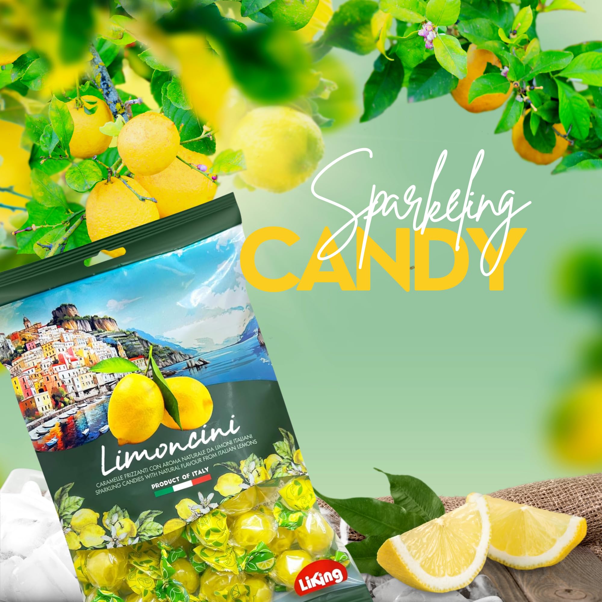 Sanniti Limoncini etiqueta con información de ingredientes y origen