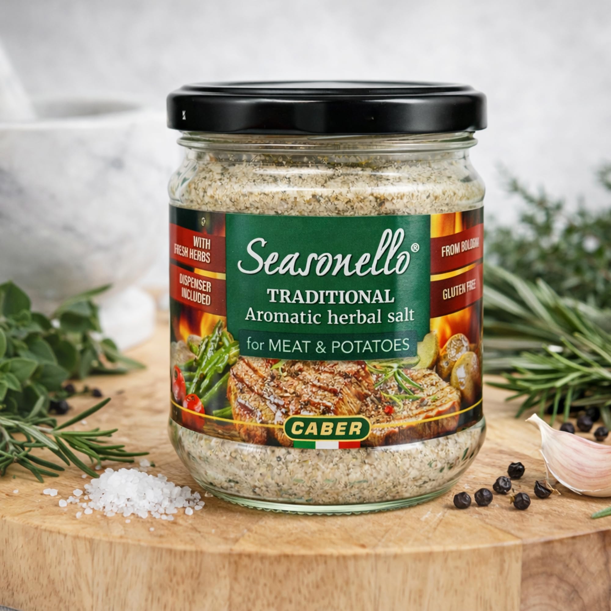 Sanniti Seasonello comparación de tamaño en mano para apreciar la presentación práctica