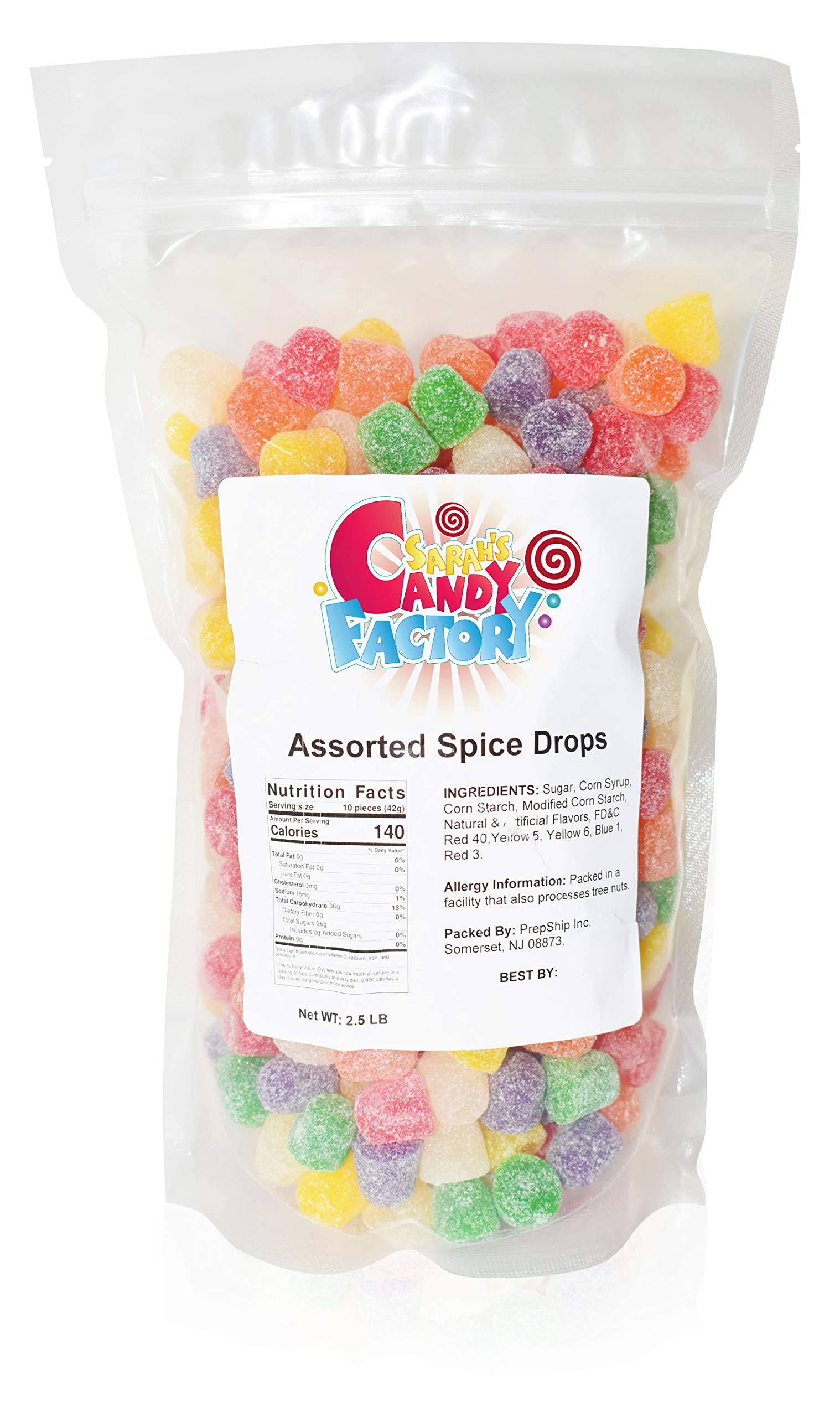 Sarah's Candy Factory bolsa frontal que muestra el contenido y facilita almacenamiento
