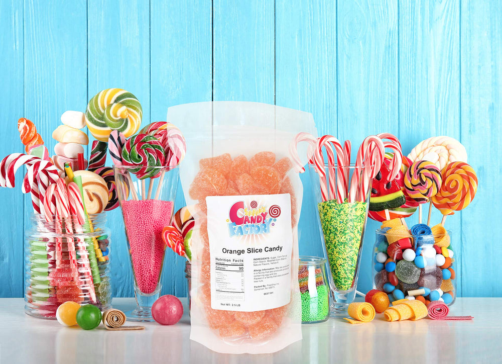 Sarah's Candy Factory bolsa resellable abierta lista para servir con facilidad