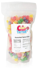 Sarah's Candy Factory primer plano de textura gomosa y color de los Spice Drops