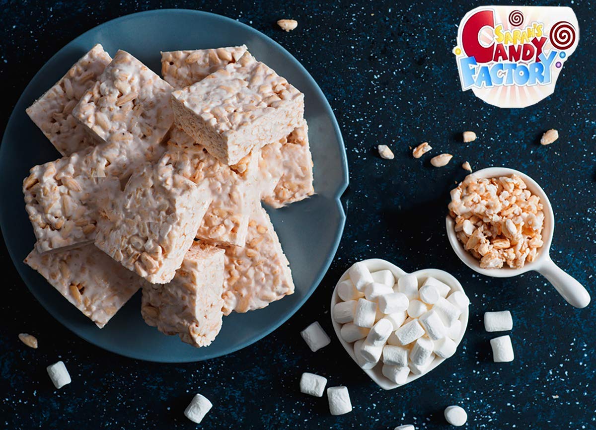 Sarah's Candy Factory comparación de tamaño con mano para dosificación precisa