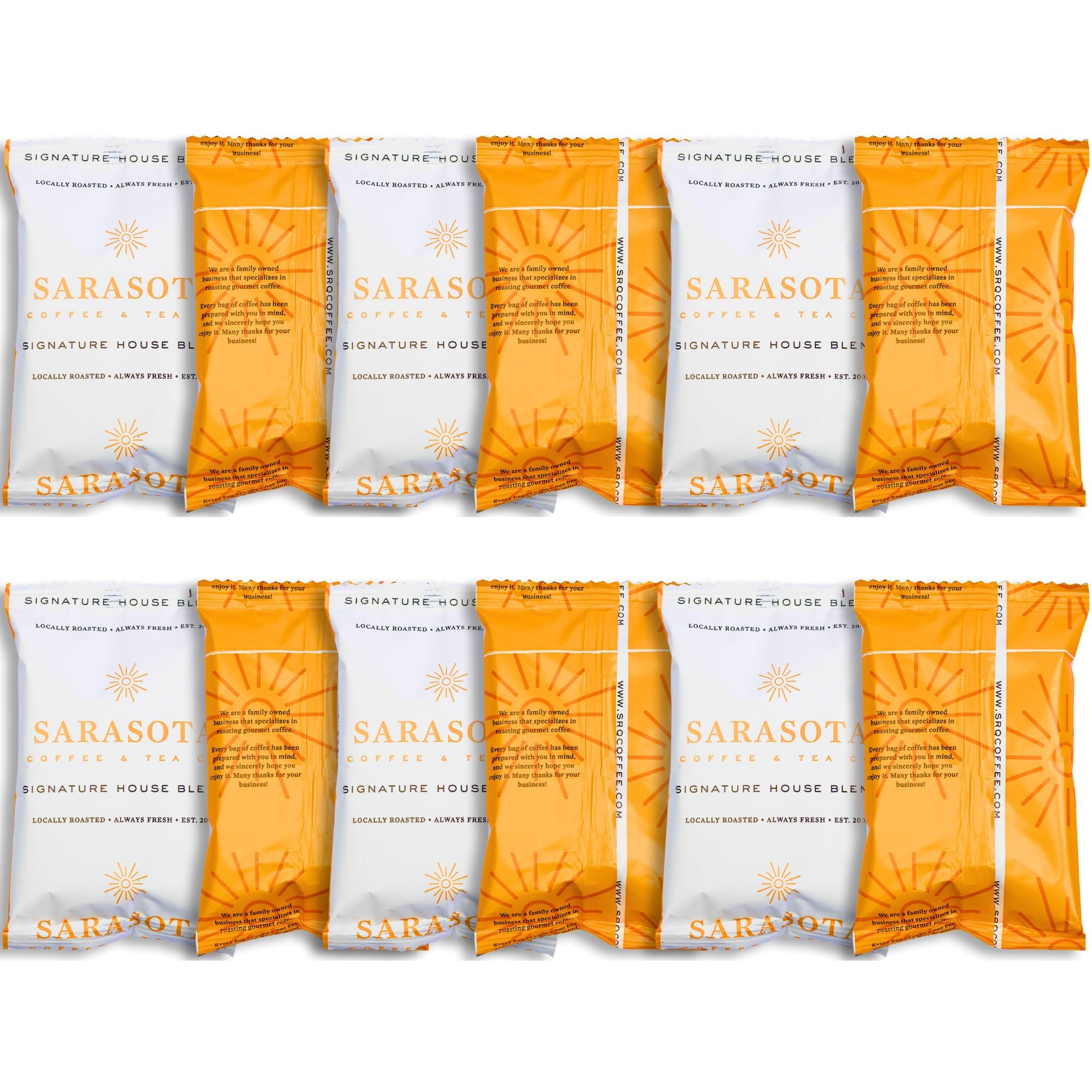SARASOTA COFFEE empaque frontal del Breakfast Blend, conveniencia para hogar