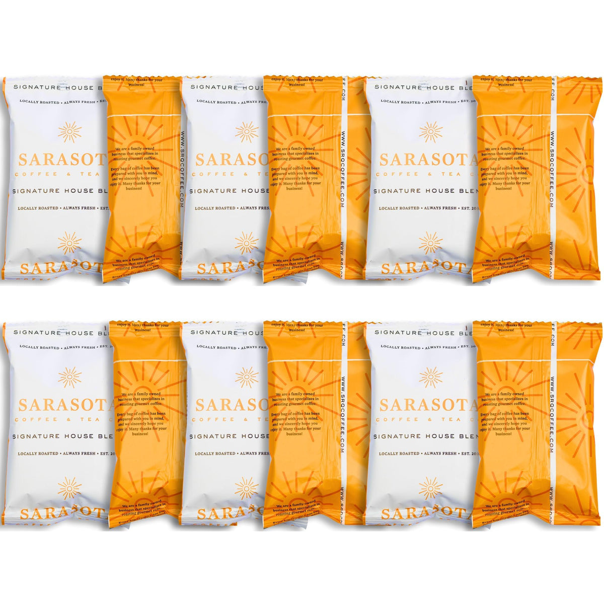 SARASOTA COFFEE empaque frontal del Breakfast Blend, conveniencia para hogar