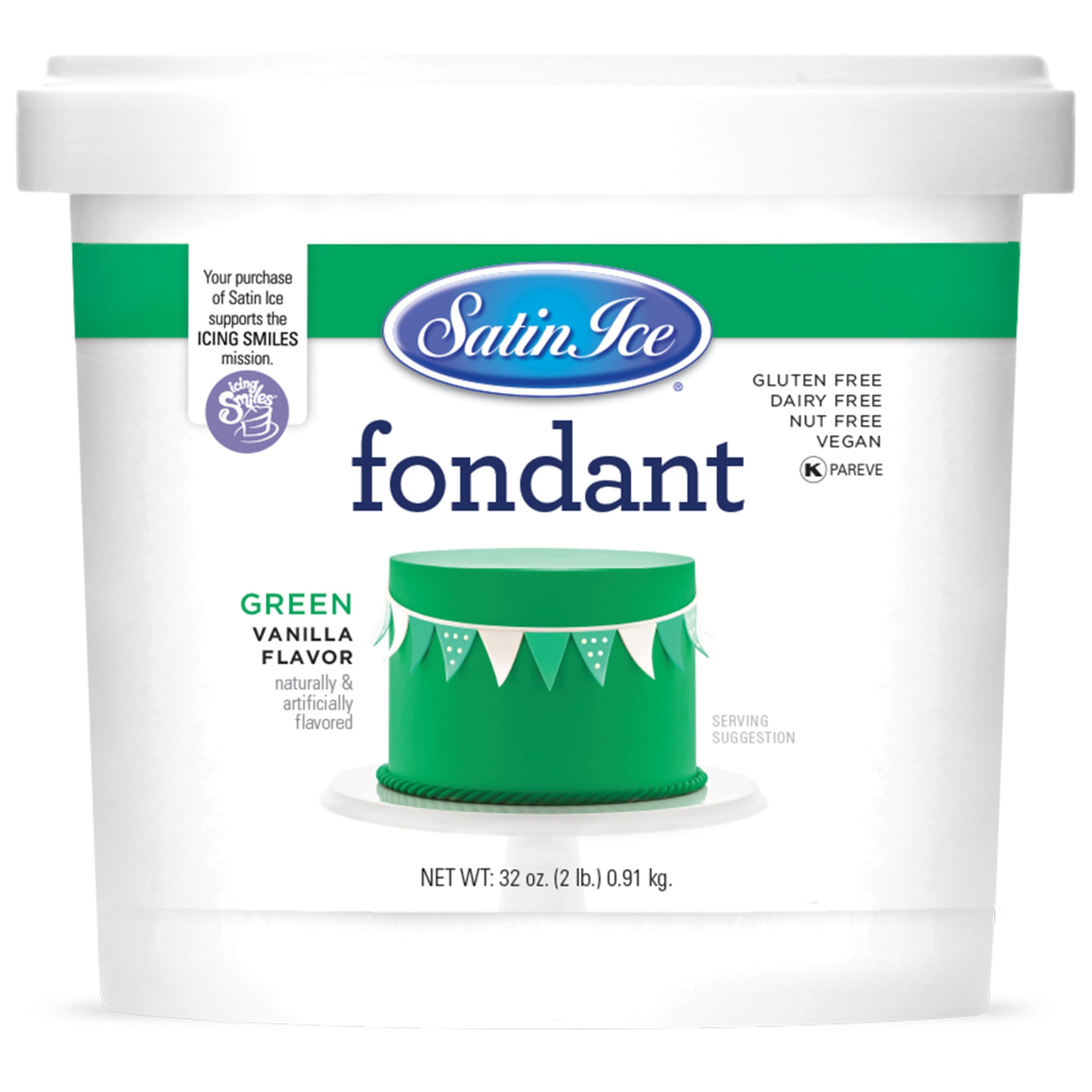 Satin Ice empaque frontal verde mostrando marca y facilidad de uso