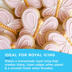Satin Ice merengue decorativo en tarta con estructura estable