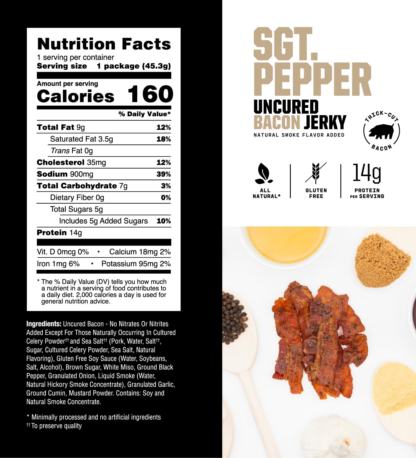 Savage Jerky Co. jerky en mano demuestra tamaño de porción y conveniencia