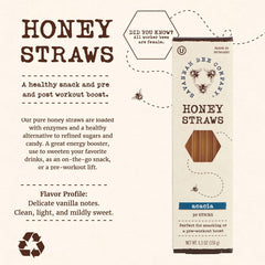 Savannah Bee Company pajita abierta vertiendo miel en una taza de té caliente