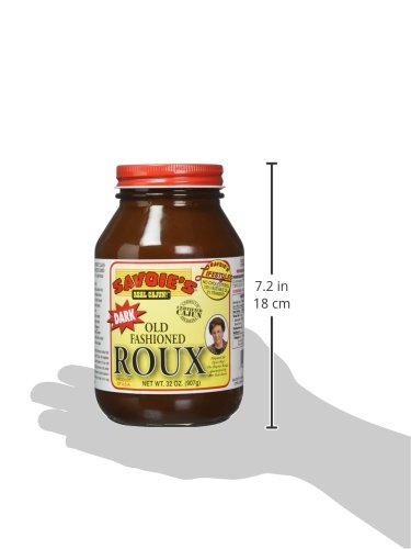 SAVOIE'S frasco al lado de ingredientes para gumbo, práctico y ahorra tiempo