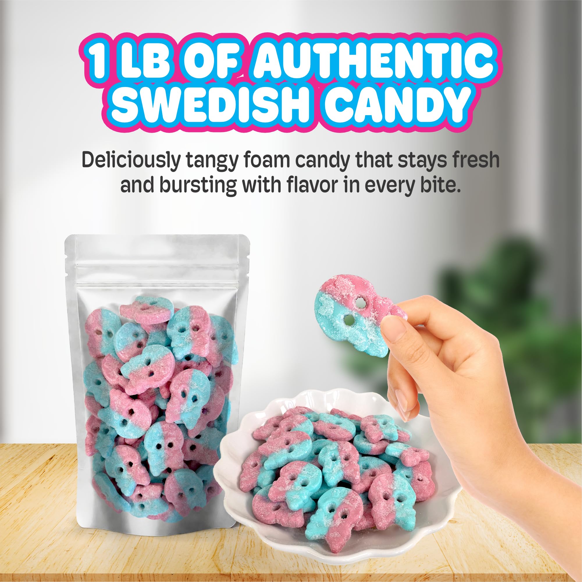 Scandylicious Bubs Dizzy Skulls contenido abierto con caramelos listos para servir