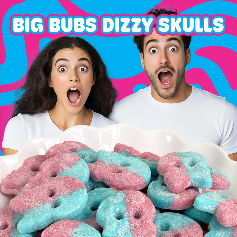 Scandylicious Bubs Dizzy Skulls etiqueta de ingredientes que destaca libre de gelatina