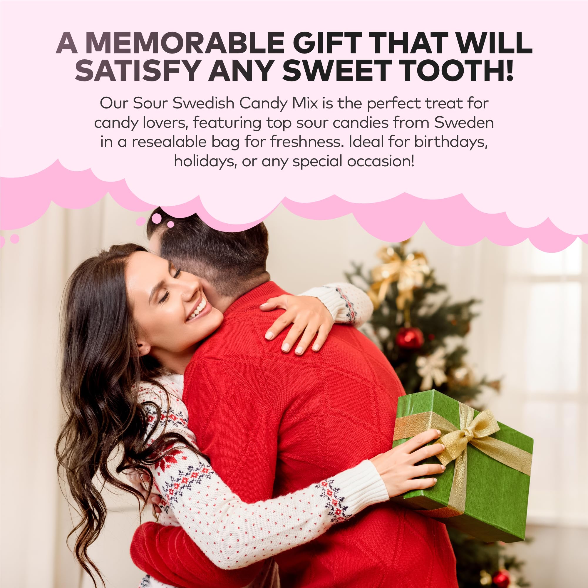 Scandylicious mezcla servida en mesa con bebidas, ideal para reuniones