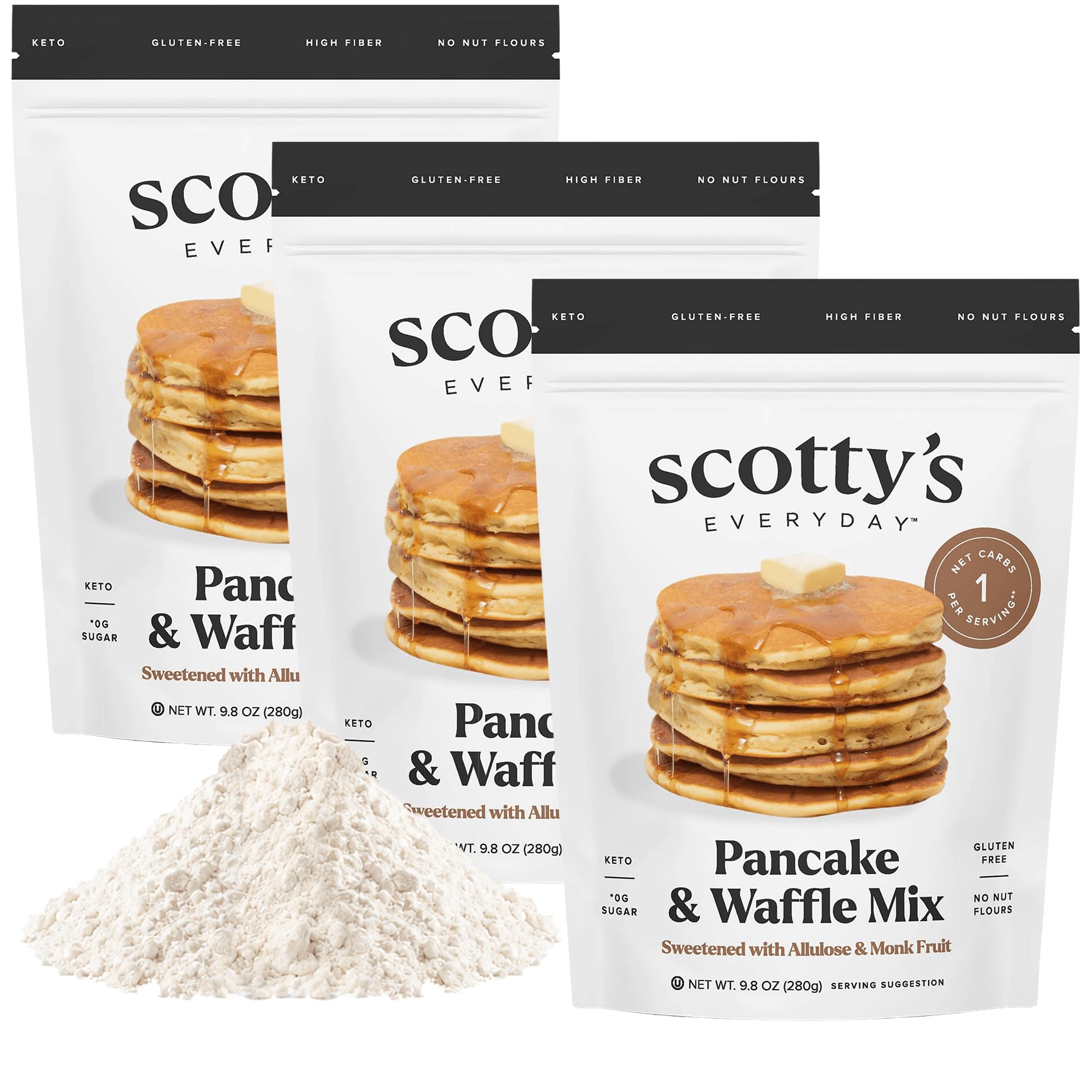 Scotty's Everyday paquete frontal pack de 3 mostrando presentación y beneficio práctico