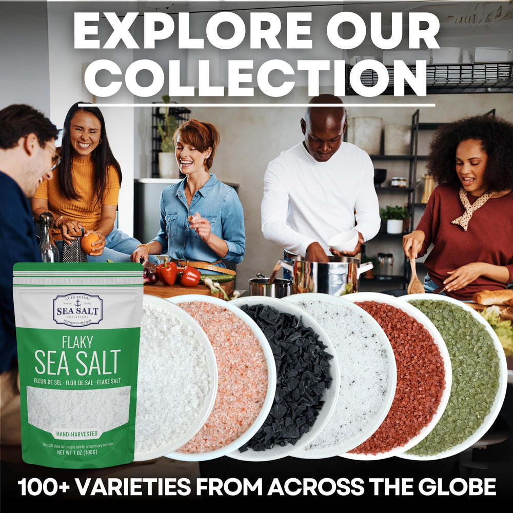 Sea Salt Superstore etiqueta informativa con ingredientes y uso