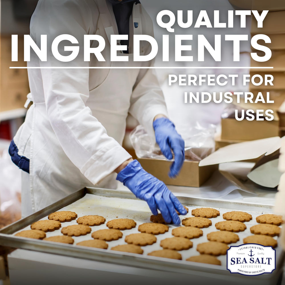 Sea Salt Superstore etiqueta kosher y sin aditivos para cumplimiento alimentario