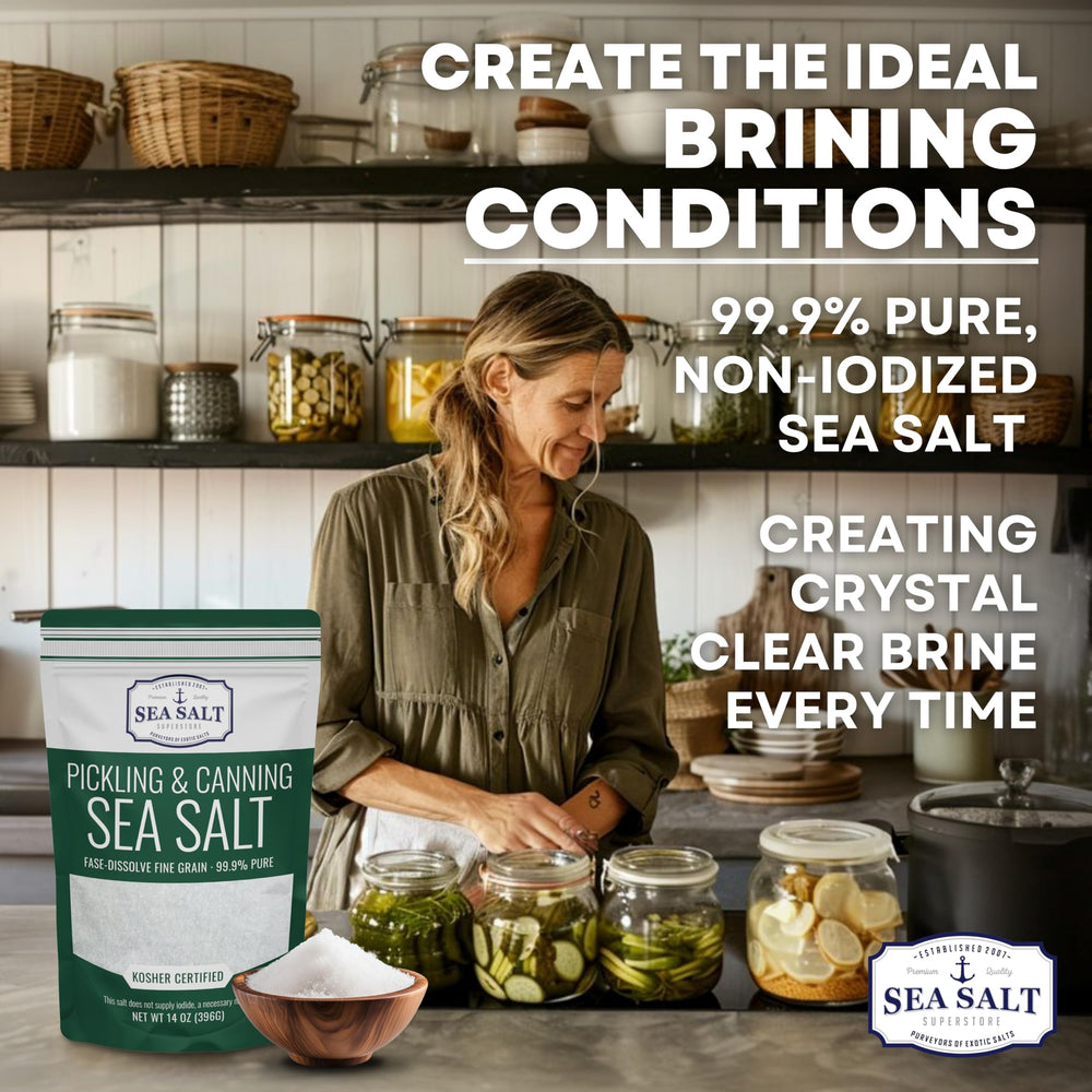 Sea Salt Superstore sal en cuchara listada para medición precisa