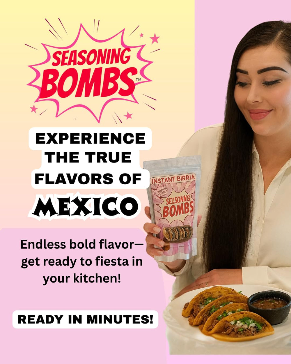 Seasoning Bombs quesabirria servido en plato mostrando resultado apetitoso