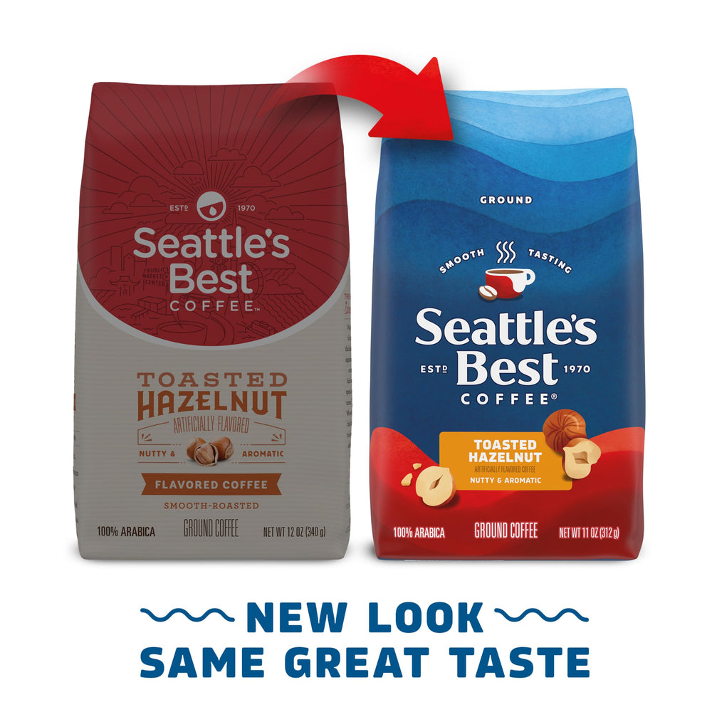 Seattle's Best Coffee taza servida para mostrar color y aroma apetecible
