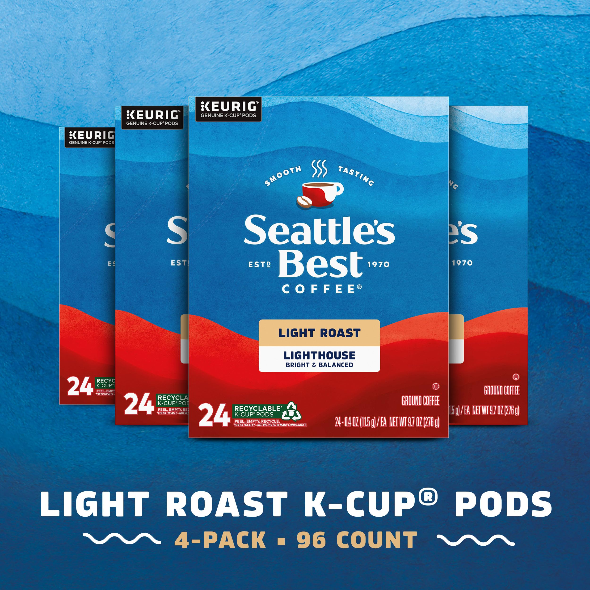 Seattle's Best Coffee cápsula K-Cup en mano demostrando facilidad de uso