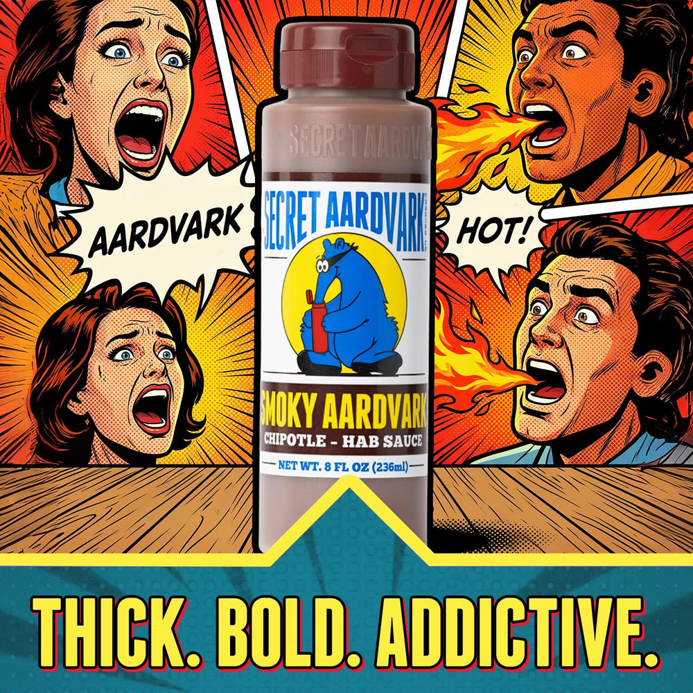 Secret Aardvark botella sobre encimera en uso culinario cotidiano