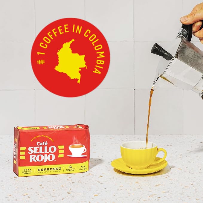 Sello Rojo taza con crema espumosa que resalta cuerpo y aroma